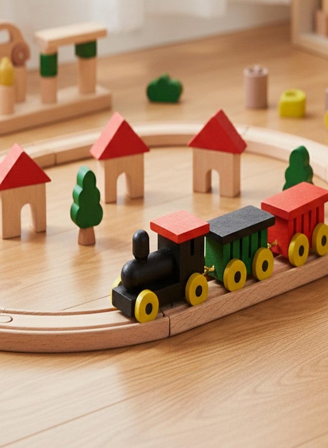 KH866 Miniature Dollhouse Toy Train 1/12 Mini Train Doll House Trains Nursery Accessories Vintage Wooden Ornament Retro Decor for Christmas Birthday Home Adornment Wood Model Scenes DIY Craft Projects - Image 4
